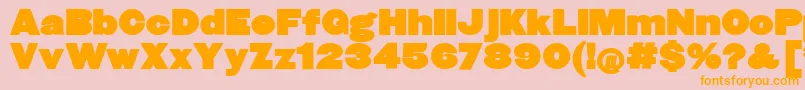 Fatsansround Font – Orange Fonts on Pink Background