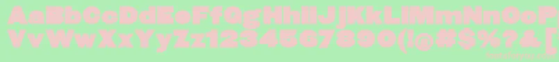 Fatsansround Font – Pink Fonts on Green Background