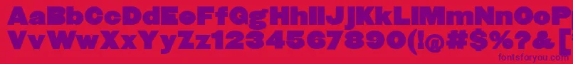 Fatsansround Font – Purple Fonts on Red Background