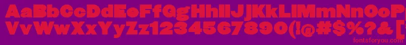 Fatsansround Font – Red Fonts on Purple Background