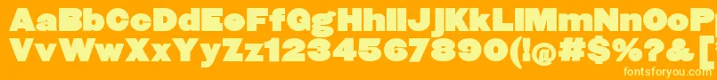 Fatsansround Font – Yellow Fonts on Orange Background