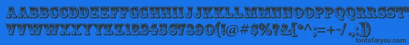 ZebrawoodstdRegular Font – Black Fonts on Blue Background