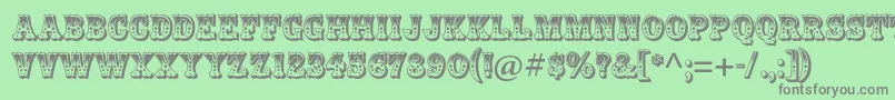 ZebrawoodstdRegular Font – Gray Fonts on Green Background