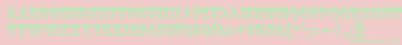 ZebrawoodstdRegular Font – Green Fonts on Pink Background