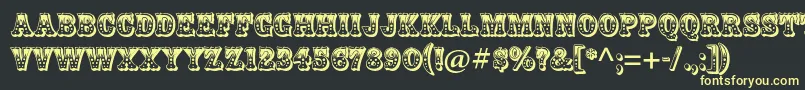 ZebrawoodstdRegular Font – Yellow Fonts on Black Background