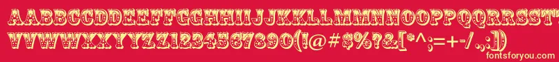 ZebrawoodstdRegular Font – Yellow Fonts on Red Background