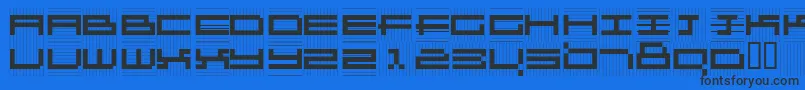Kl1Gz Font – Black Fonts on Blue Background