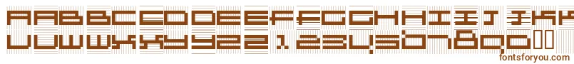 フォントKl1Gz – 白い背景に茶色のフォント