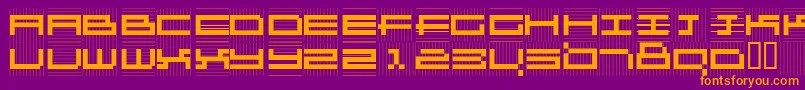 Kl1Gz Font – Orange Fonts on Purple Background