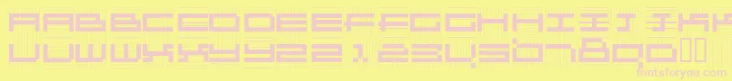 フォントKl1Gz – ピンクのフォント、黄色の背景