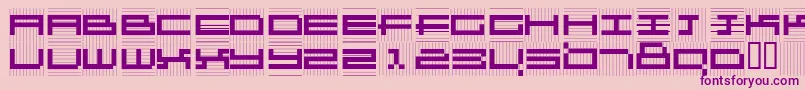Czcionka Kl1Gz – fioletowe czcionki na różowym tle