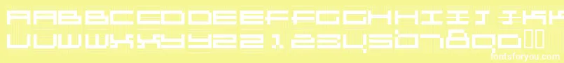 フォントKl1Gz – 黄色い背景に白い文字