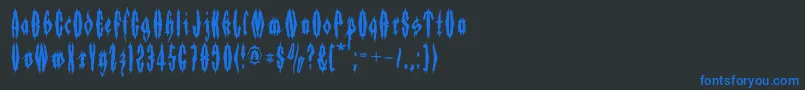 Applesauce06 Font – Blue Fonts on Black Background
