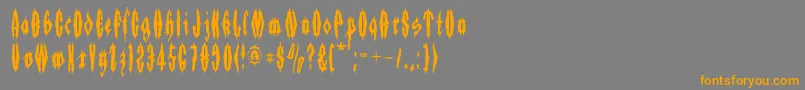 Applesauce06 Font – Orange Fonts on Gray Background