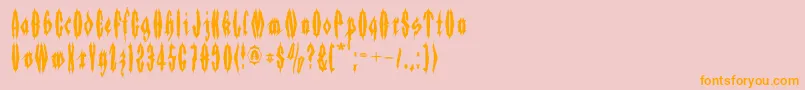 Applesauce06 Font – Orange Fonts on Pink Background