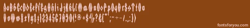 Applesauce06 Font – Pink Fonts on Brown Background