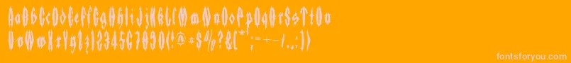 Applesauce06 Font – Pink Fonts on Orange Background