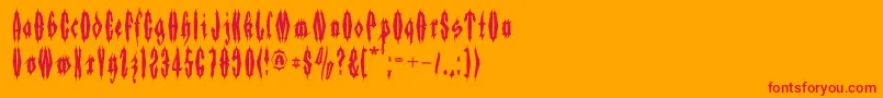 Applesauce06 Font – Red Fonts on Orange Background