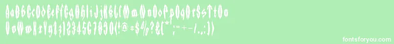 Applesauce06 Font – White Fonts on Green Background