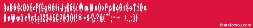 Applesauce06 Font – White Fonts on Red Background