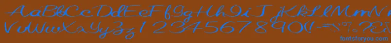 Elastictrainfont59RegularTtext Font – Blue Fonts on Brown Background