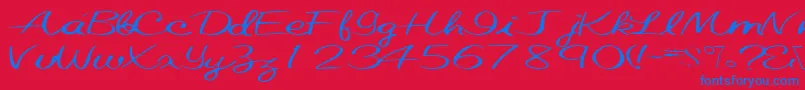 Elastictrainfont59RegularTtext Font – Blue Fonts on Red Background