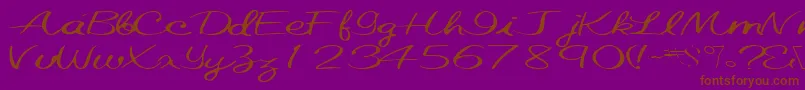 Elastictrainfont59RegularTtext Font – Brown Fonts on Purple Background