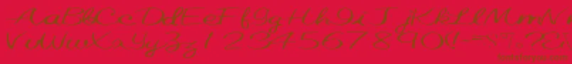 Elastictrainfont59RegularTtext Font – Brown Fonts on Red Background