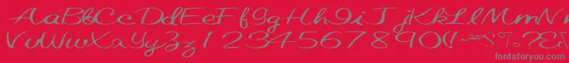 Elastictrainfont59RegularTtext Font – Gray Fonts on Red Background