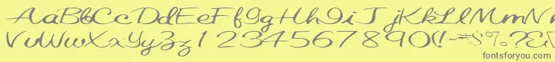 Saiba mais sobre a fonte Elastictrainfont59RegularTtext Fonte Elastictrainfont59RegularTtext – fontes cinzas em um fundo amarelo