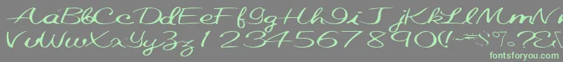 Weitere Informationen zur Elastictrainfont59RegularTtext-Schriftart Elastictrainfont59RegularTtext-Schriftart – Grüne Schriften auf grauem Hintergrund