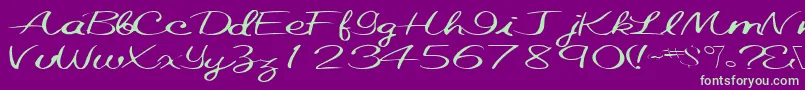 Elastictrainfont59RegularTtext Font – Green Fonts on Purple Background