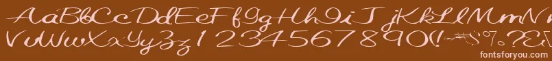 Elastictrainfont59RegularTtext Font – Pink Fonts on Brown Background