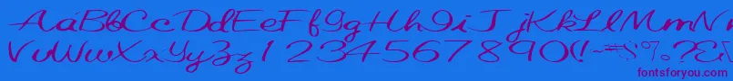 Elastictrainfont59RegularTtext Font – Purple Fonts on Blue Background