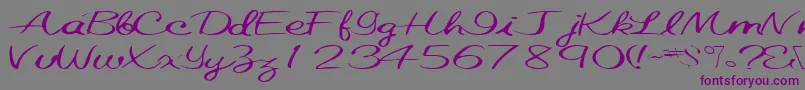 Elastictrainfont59RegularTtext Font – Purple Fonts on Gray Background