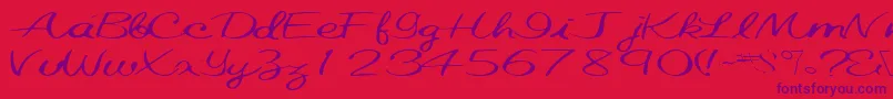Elastictrainfont59RegularTtext Font – Purple Fonts on Red Background