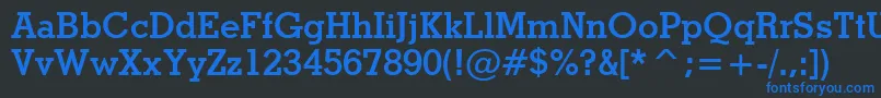 StymieBoldBt Font – Blue Fonts on Black Background