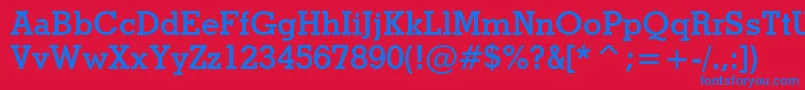 StymieBoldBt Font – Blue Fonts on Red Background