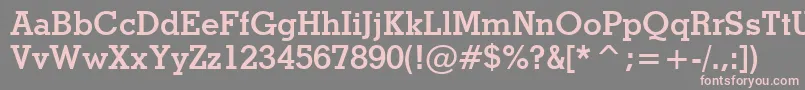 StymieBoldBt Font – Pink Fonts on Gray Background