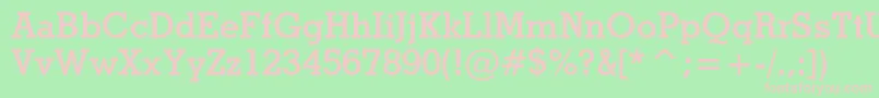 StymieBoldBt Font – Pink Fonts on Green Background