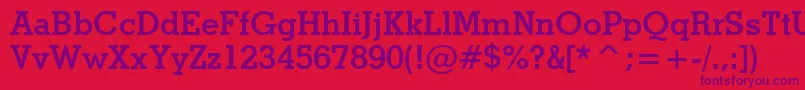 StymieBoldBt Font – Purple Fonts on Red Background