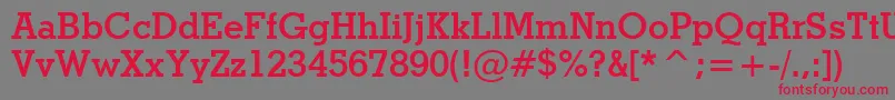 StymieBoldBt Font – Red Fonts on Gray Background
