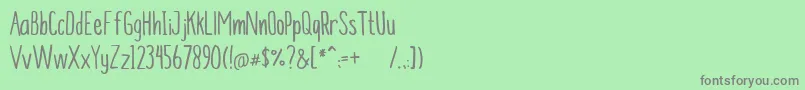 Malam Font – Gray Fonts on Green Background