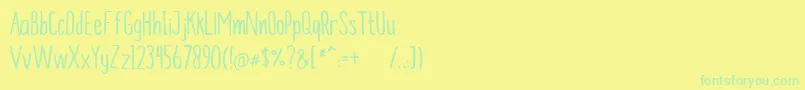 Malam Font – Green Fonts on Yellow Background