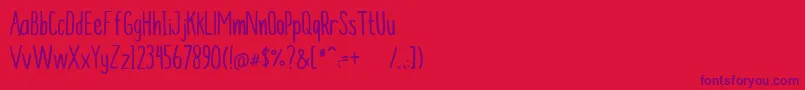 Malam Font – Purple Fonts on Red Background