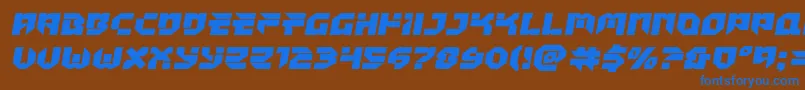 Tokyodrifterexpand Font – Blue Fonts on Brown Background