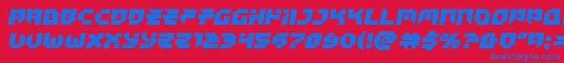フォントTokyodrifterexpand – 赤い背景に青い文字