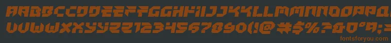Шрифт Tokyodrifterexpand – коричневые шрифты на чёрном фоне