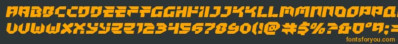 Tokyodrifterexpand Font – Orange Fonts on Black Background