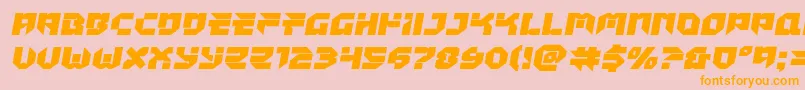 Tokyodrifterexpand Font – Orange Fonts on Pink Background